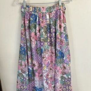 Her Destiny maxi skirt/ floral and gold